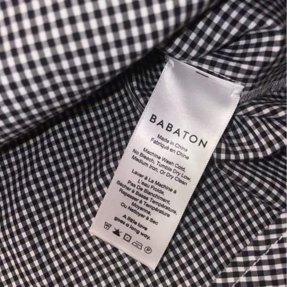 Babaton Gingham Off The Shoulder Shirt Blouse - Picture 8 of 10